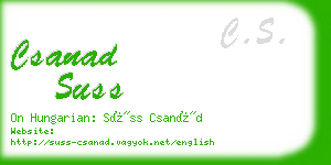 csanad suss business card